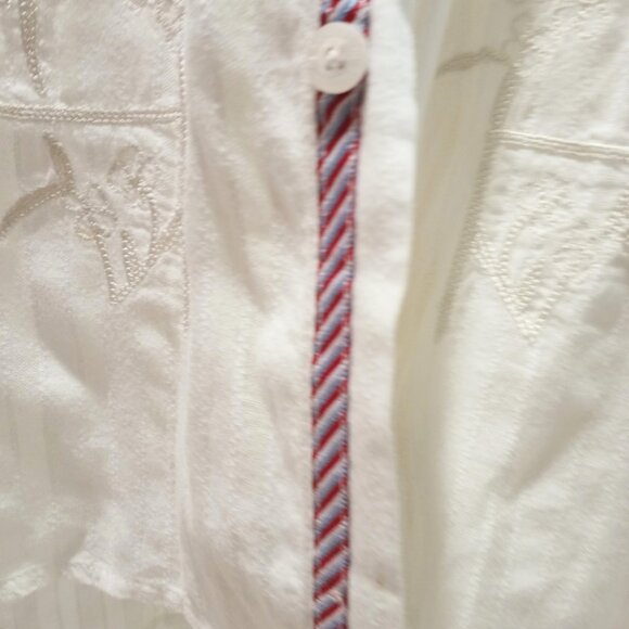 ENGLISH LAUNDRY LUXURY SHORT SLEEVE MEN'S SHIRT EMBROIDERED CREAM SIZE XL - Picture 5 of 8